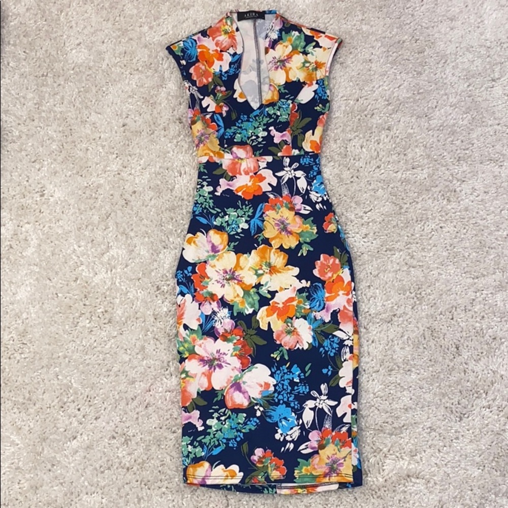 AKIRA Floral Bodycon Dress